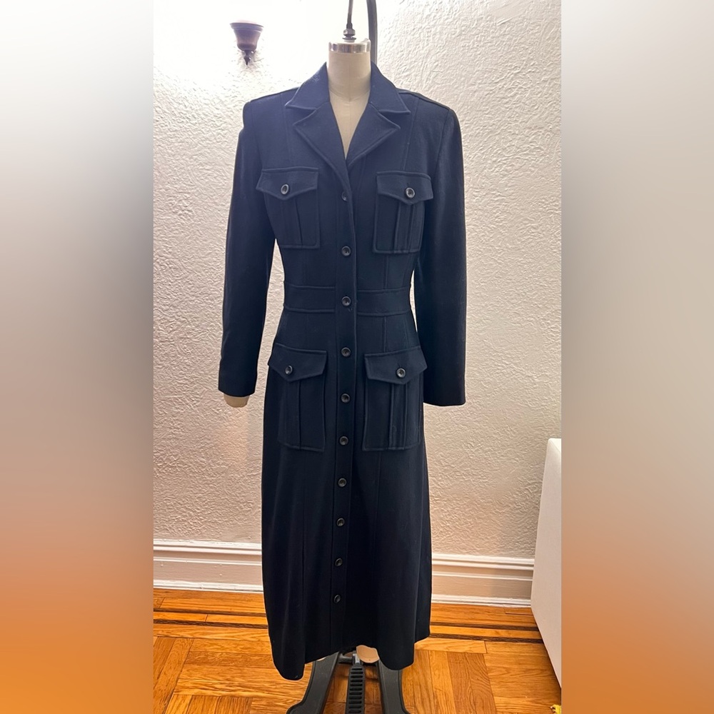 Vintage OMO Norma Kamali Wool Coat 80s Great Condition